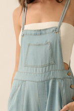 Load image into Gallery viewer, Chambray Wide-Leg Overalls
