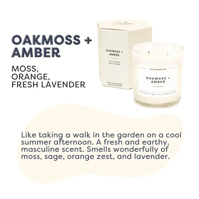 8.8 oz Oakmoss & Amber Calyan Candle 