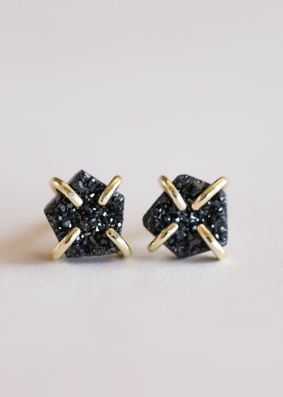 Druzy Prong Earrings
