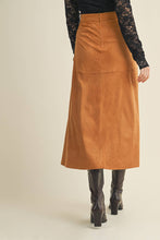 Load image into Gallery viewer, Drawstring Suede A-Line Skirt
