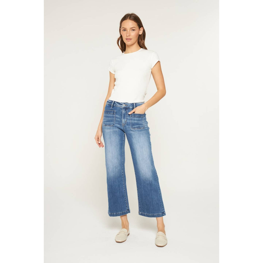 Cropped High Rise Jeans