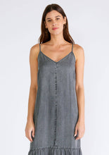 Load image into Gallery viewer, Grey Vintage Wash Sleeveless Tiered Maxi Dress
