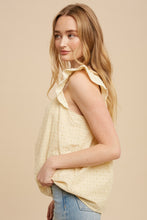 Load image into Gallery viewer, Buttercream Flutter Sleeve Tank
