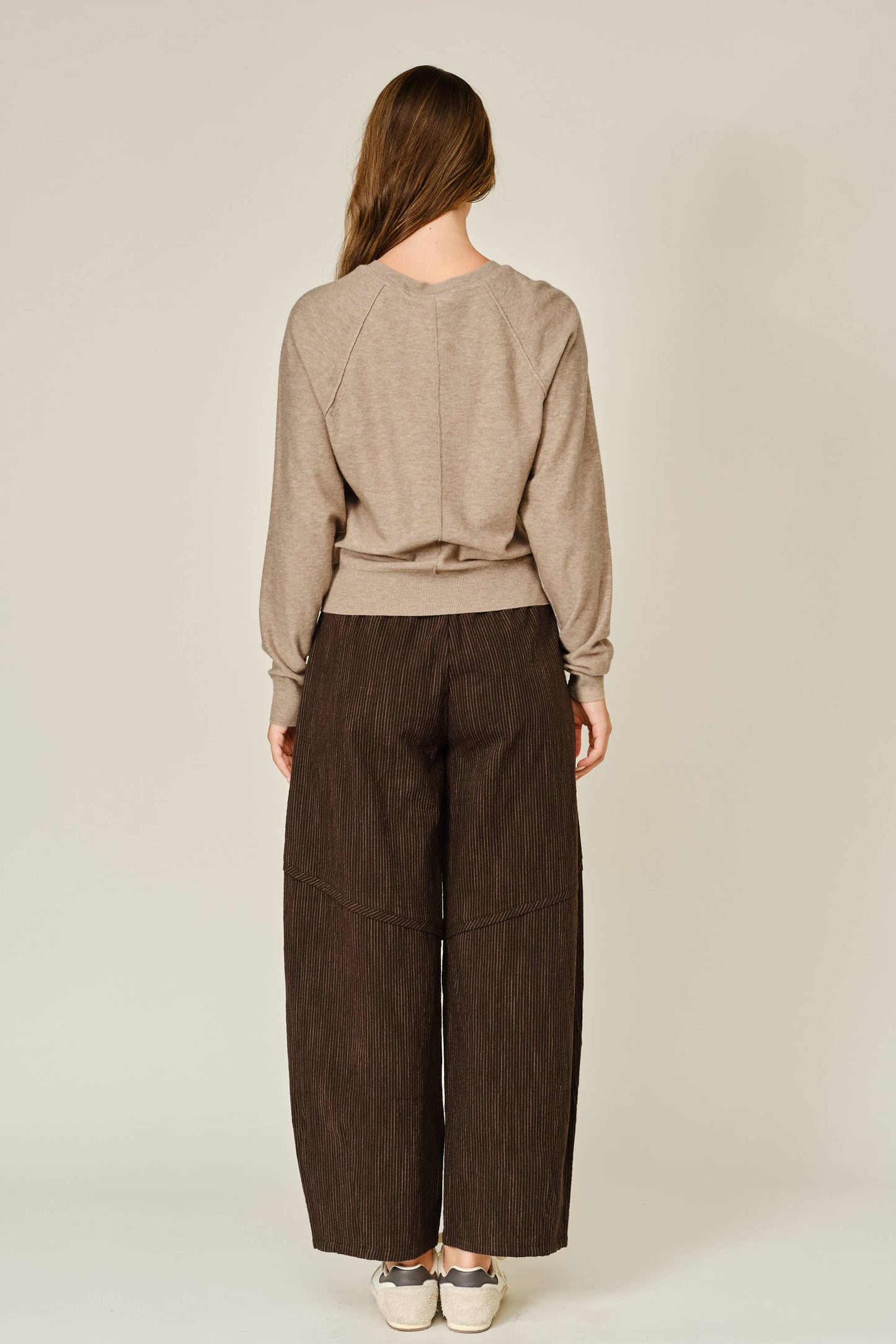 Grey Cashmere Button Down Sweater