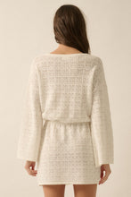 Load image into Gallery viewer, Crochet Drawstring Mini Dress Promesa
