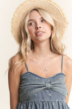 Load image into Gallery viewer, Distressed Denim Tank Top
