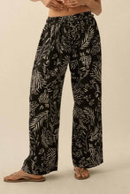 Load image into Gallery viewer, Floral-Print Elastic-Waist Wide-Leg Pants
