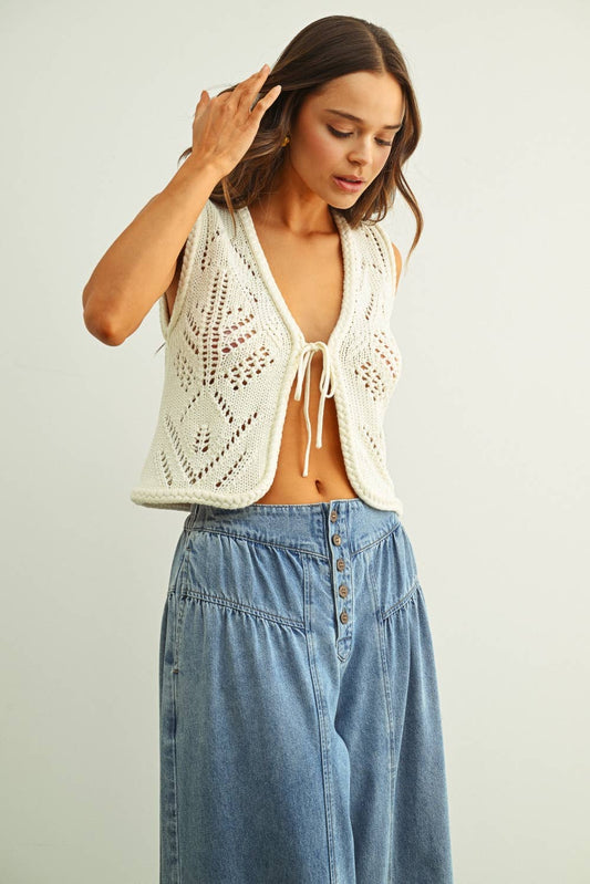 Crochet Knitted Vest