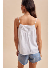 Load image into Gallery viewer, Embroidered Lace Inset Sleeveless Top
