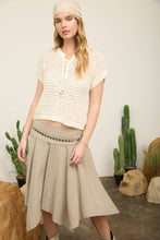 Load image into Gallery viewer, Lace Up Neck Crochet Top
