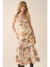 Load image into Gallery viewer, Textured Floral Print Midi Dress

