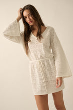 Load image into Gallery viewer, Crochet Drawstring Mini Dress Promesa
