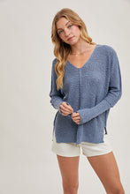 Load image into Gallery viewer, Denim Sheer Loose-Fit Pullover 
