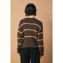 Load image into Gallery viewer, Fluffy Striped Button Down Cardigan

