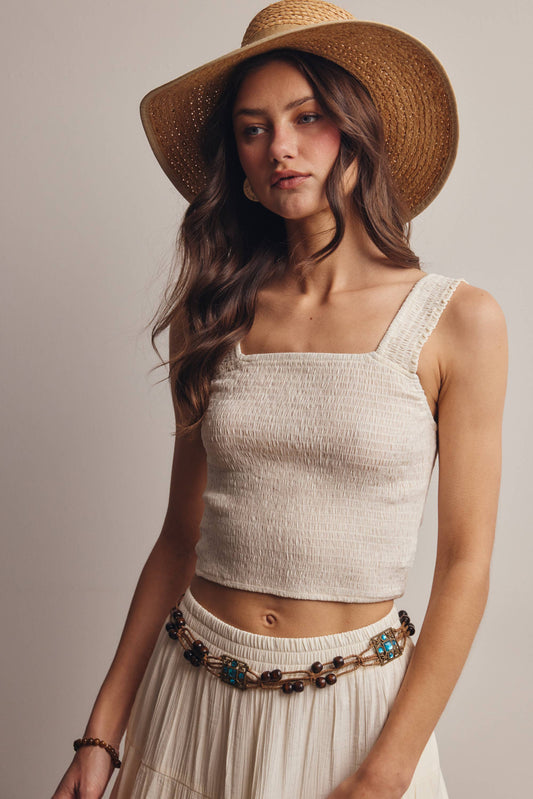 Smocked Crop Top 