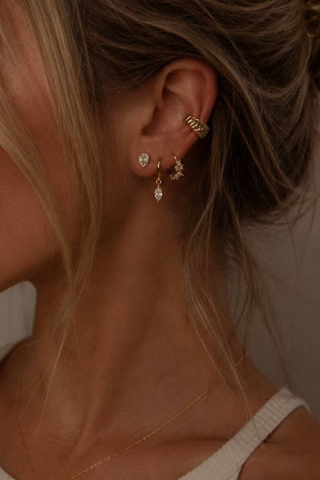 Goldie Pear Stud Earrings