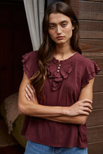 Load image into Gallery viewer, V-Neck Ruffle Blouse
