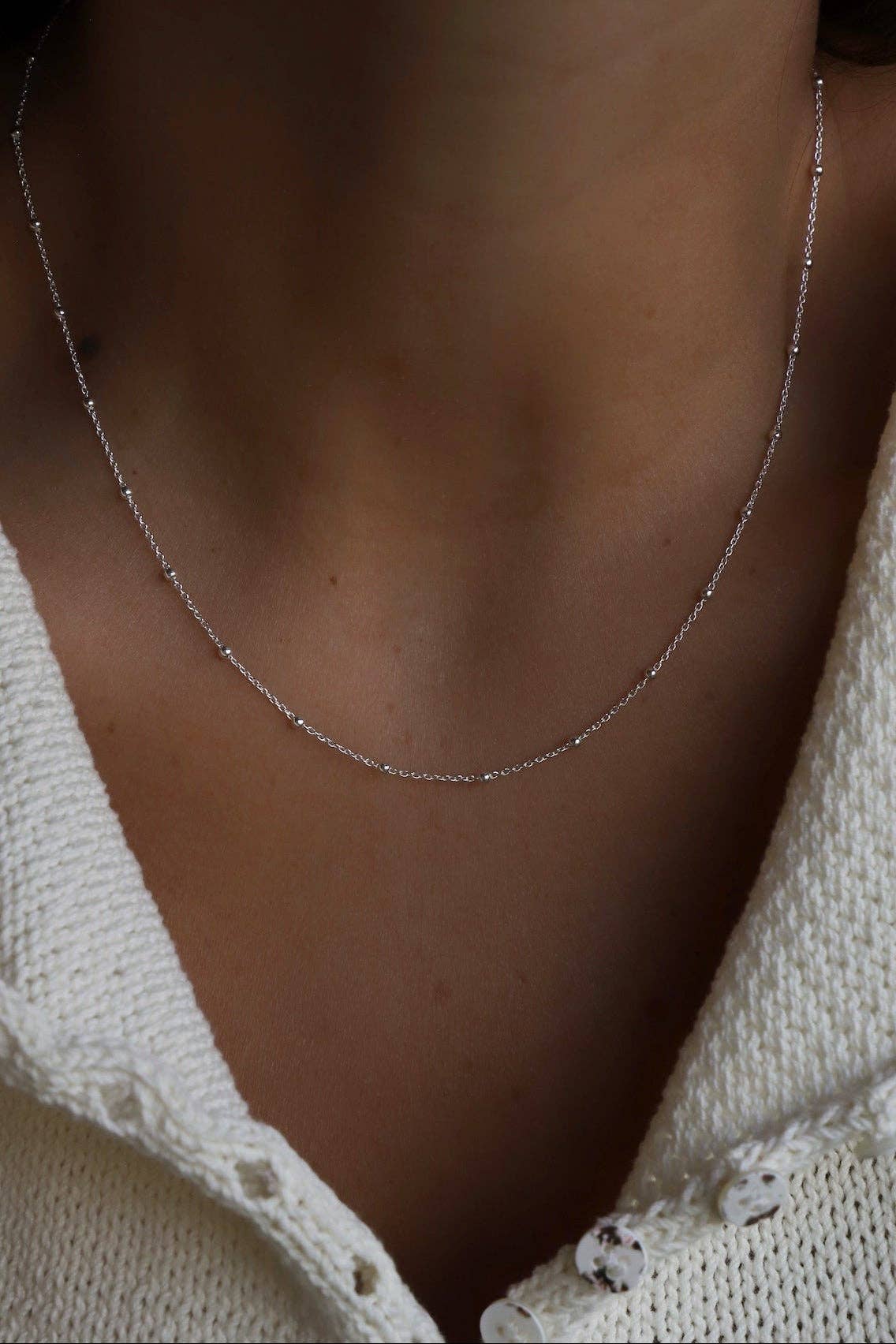 Sterling Silver Satellite Chain Necklace