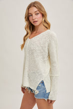 Load image into Gallery viewer, Ivory Sheer Loose-Fit Pullover 
