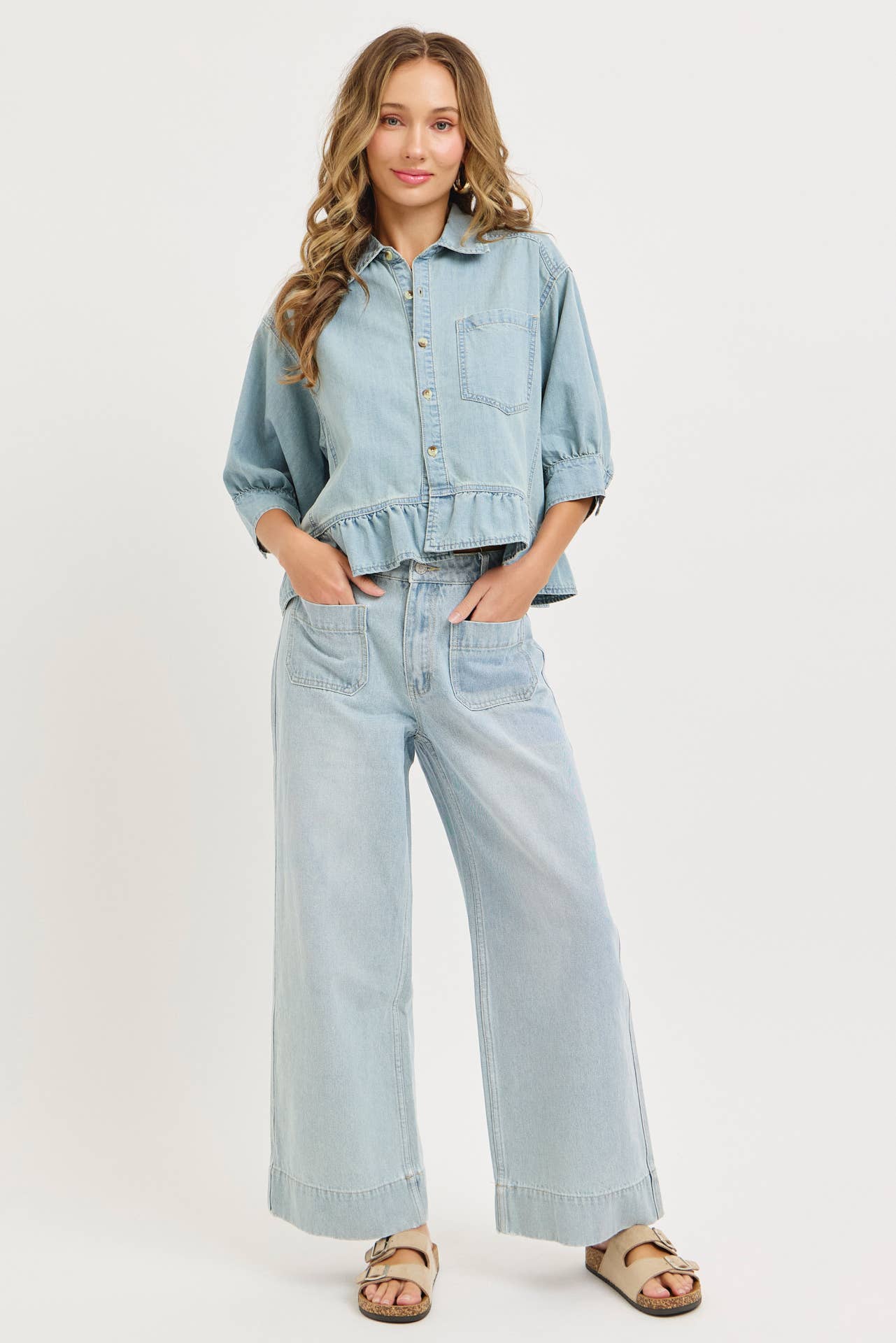 Washed Denim Everyday Chambray Top