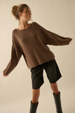 Load image into Gallery viewer, Mocha Boatneck Sweater
