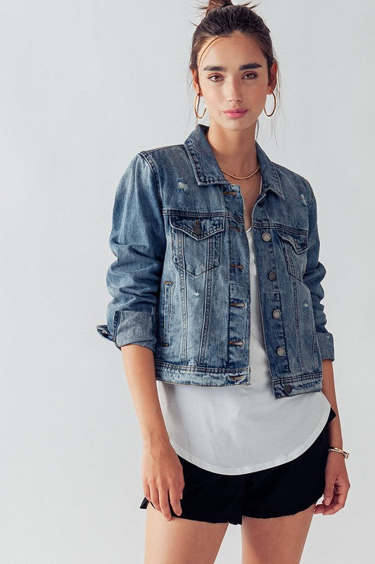 Cropped Denim Jacket