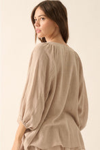 Load image into Gallery viewer, Textured 3/4 Sleeve Blouse Promesa
