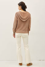 Load image into Gallery viewer, Knit Henley Hoodie Sweater
