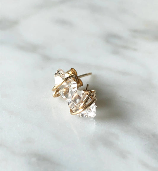 Herkimer Diamond Stud Earrings | Everyday Stud Earring