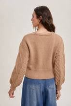 Load image into Gallery viewer, Button Down Cable Knit Cardigan
