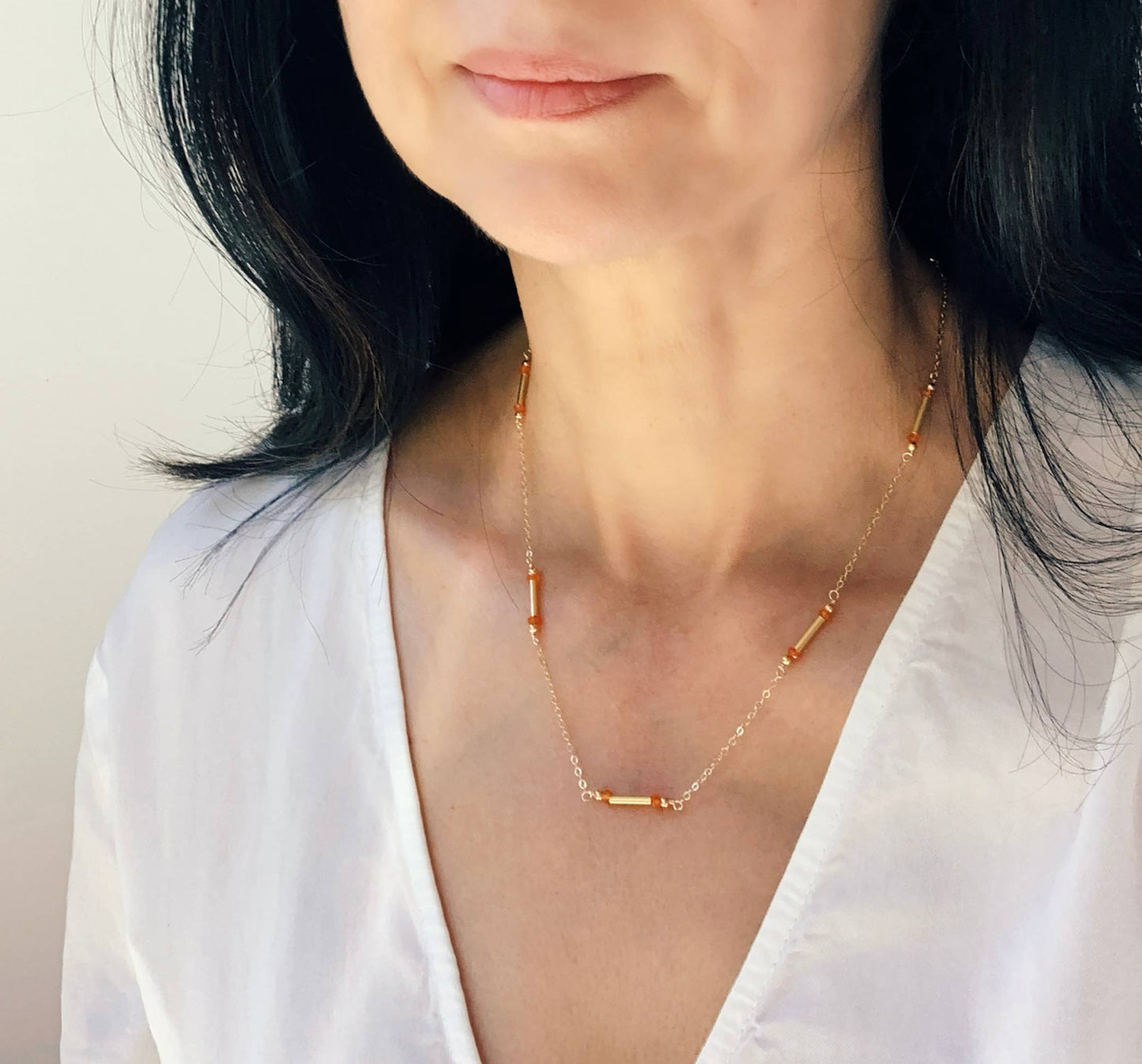 Carnelian Bar Necklace