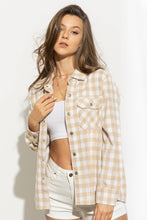 Load image into Gallery viewer, Gingham Yarn Dyed Pocket Front Shirt Jacket
