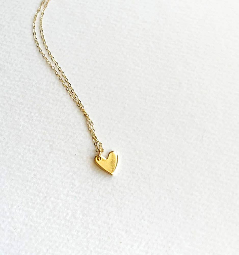 Gold Heart Necklace | Dainty Heart Necklace