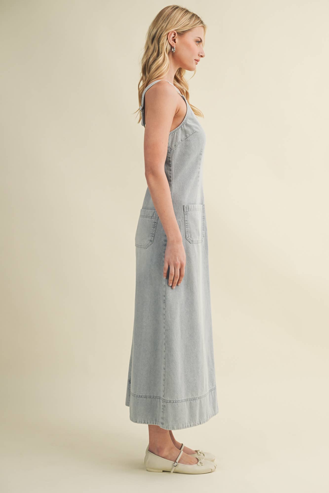 Structured Apron Neck A-Line Dress