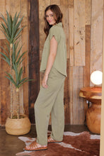 Load image into Gallery viewer, Olive High Waist Drawstring Pants Blu Pepper
