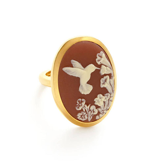 Hummingbird Cameo Ring 