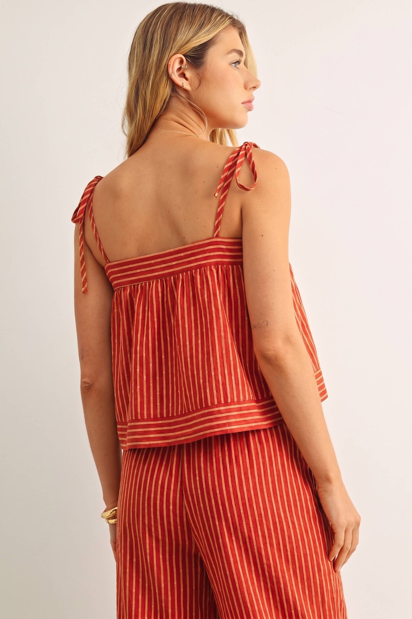 Striped Spaghetti Strap Top 