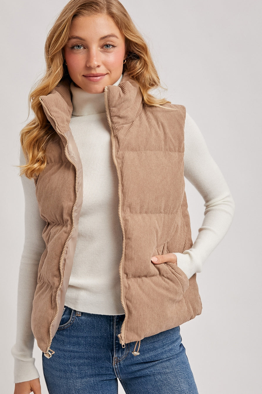Mushroom Corduroy Vest