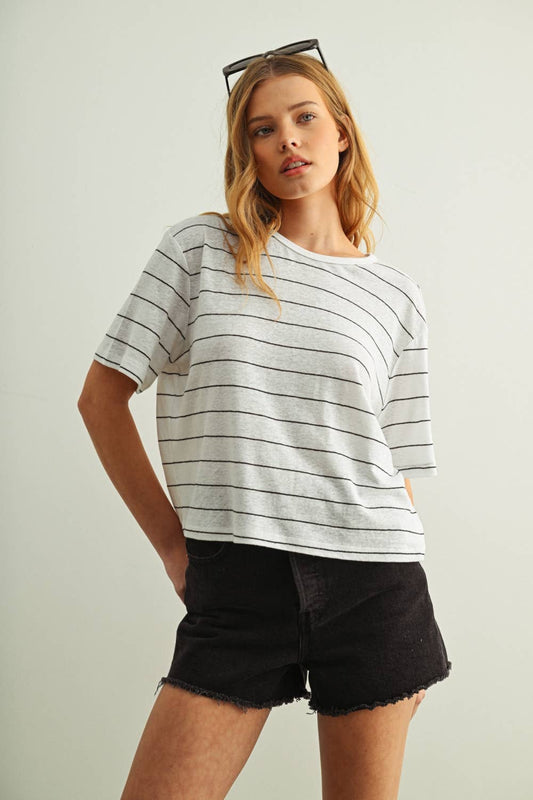 Perfectly Boxy Striped Tee