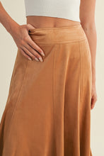 Load image into Gallery viewer, Toffee Suede Midi Skirt
