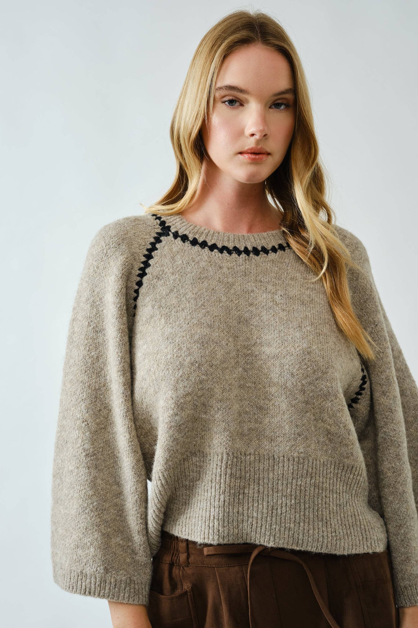 Zig Zag Contrast Fall Sweater