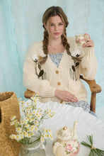 Load image into Gallery viewer, Floral Embroidered Cardigan Sweater

