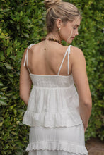 Load image into Gallery viewer, Eyelet Tie Shoulder Strap Top
