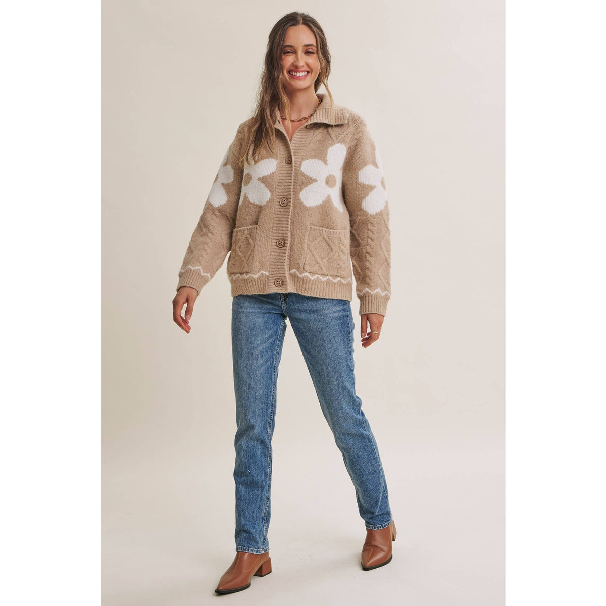 French Cotton Floral Cardigan