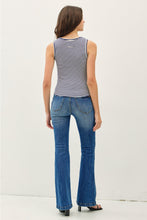 Load image into Gallery viewer, Striped Ribbed Tank Top
