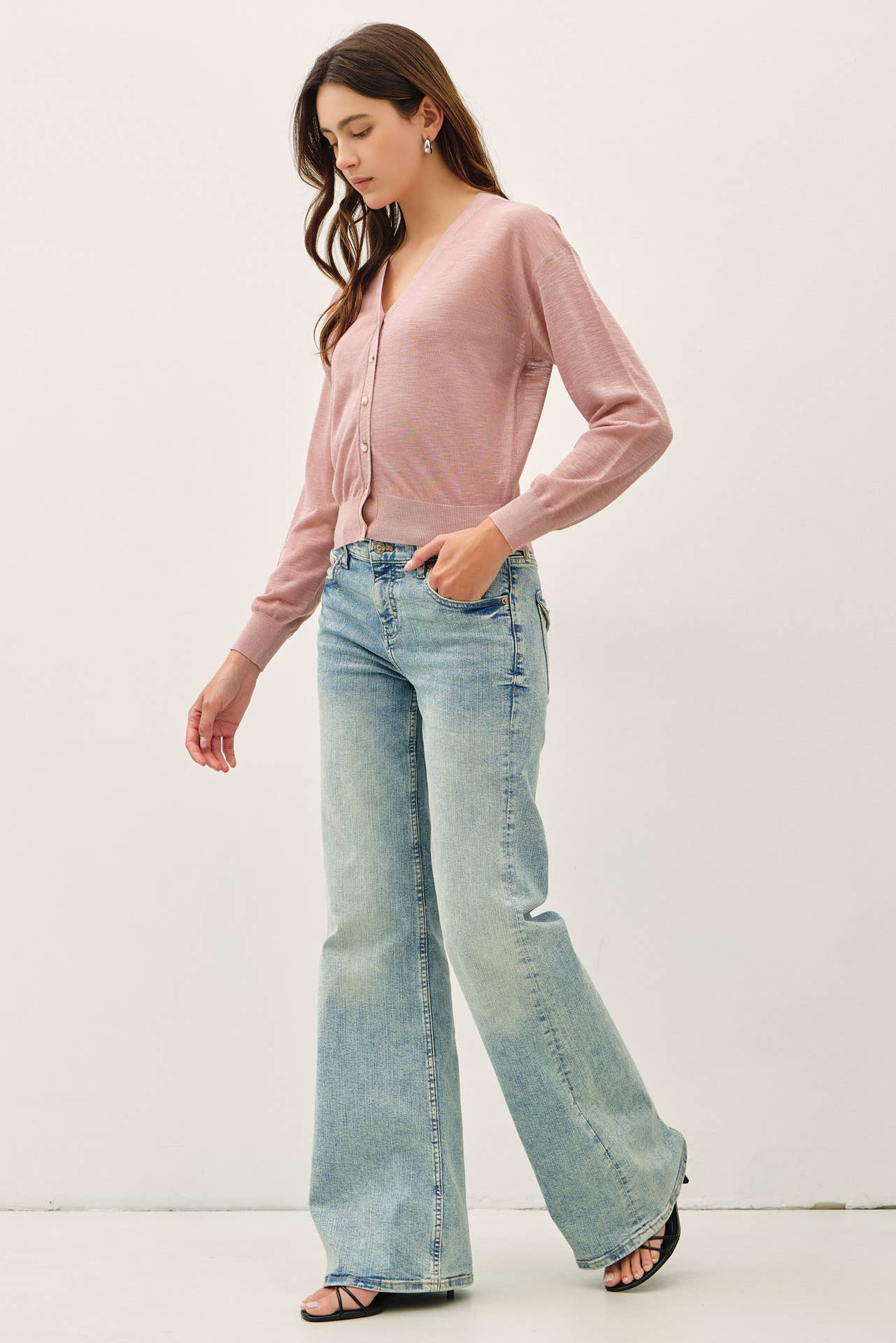Ultra Fine Mauve Cardigan 