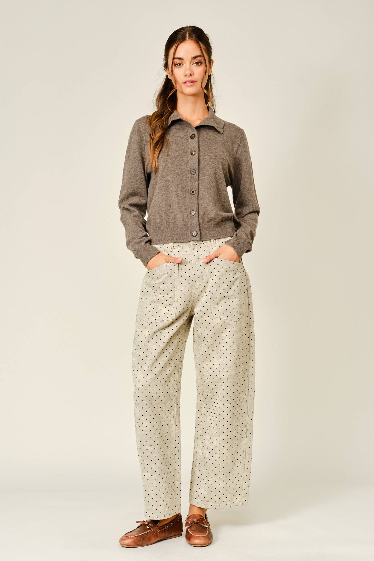 Cashmere Mix Collared Cardigan