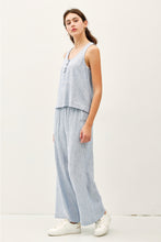 Load image into Gallery viewer, Striped Henley Tank Top
