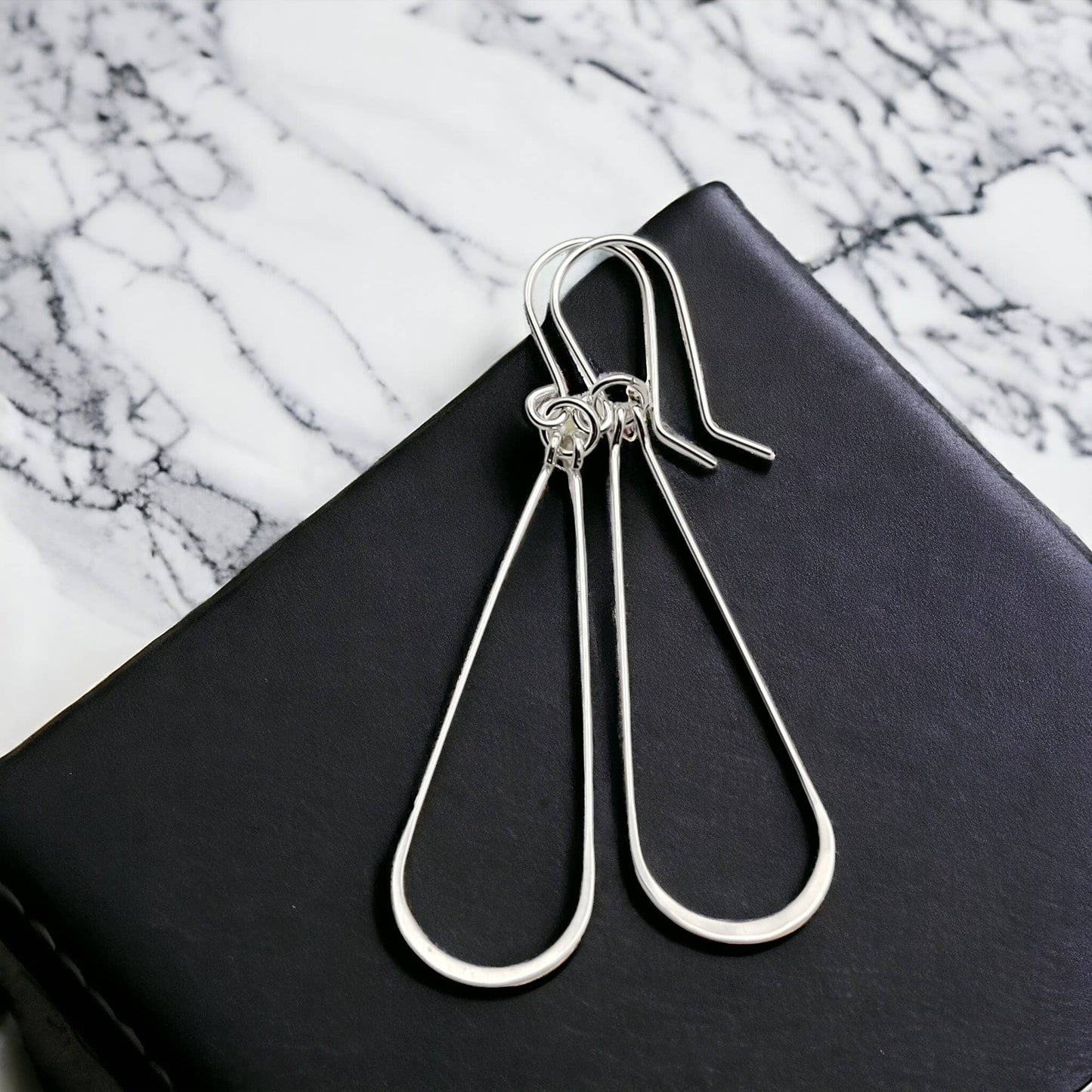 Sterling Silver Hoops - Hammered Earrings 