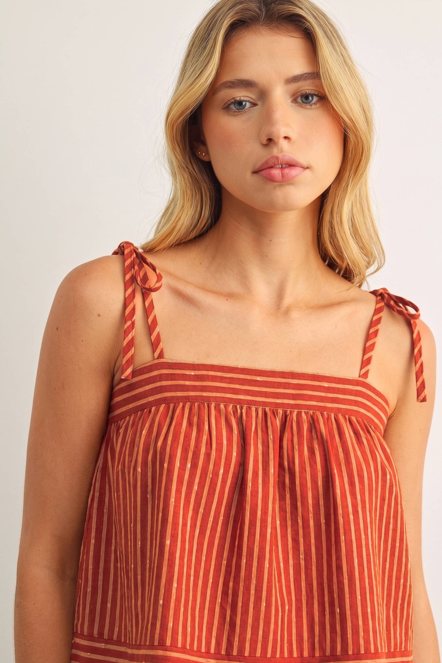 Striped Spaghetti Strap Top 